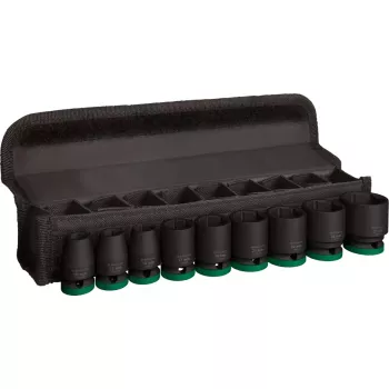 Set di chiavi a percussione Bosch Powertools PRO 1/2 pollice 9 pezzi, nero
