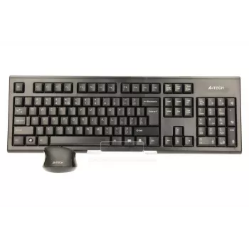 Tastiera e mouse desktop A4Tech 7100N inclusi RF wireless QWERTY inglese nero
