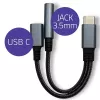 Adattatore 2 in 1 USB-C a USB-C e jack 3,5 mm PD 15W