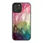 Custodia iKins per Apple iPhone 12 / 12 Pro — design fiori d'acqua, nero
