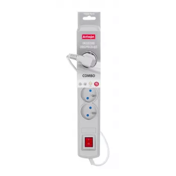 Ciabatta con cavo Activejet grigia ACJ COMBO 5G/3M/BEZP. AUT/S
