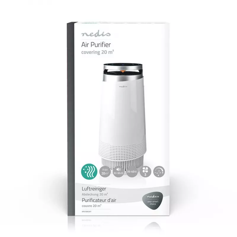 Purificatore d'aria Nedis AIPU100CWT 20 m² 50 dB 35 W nero, bianco
