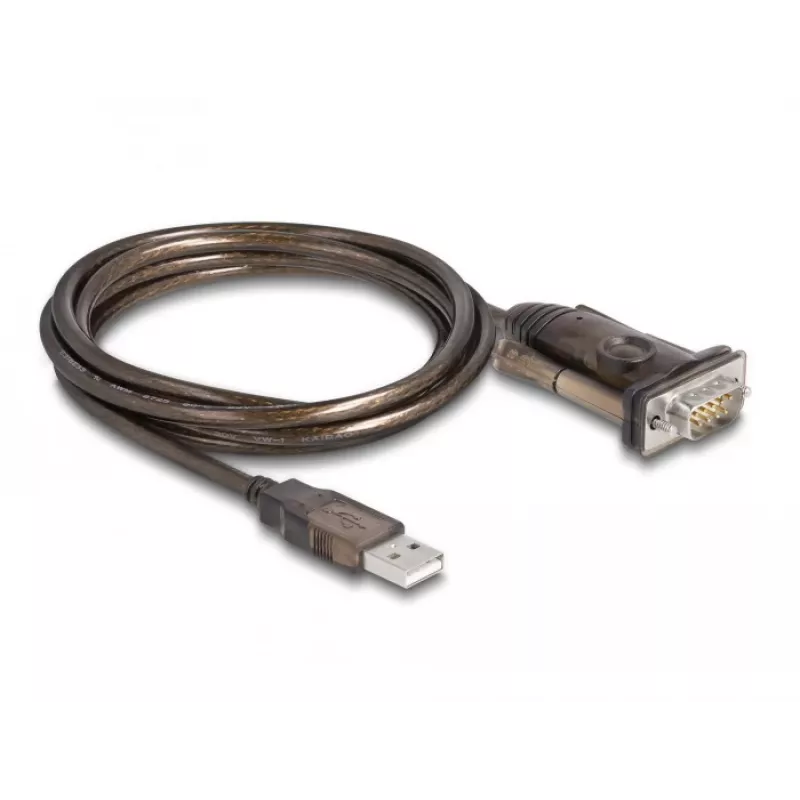 Adattatore USB 2.0 Type-A a seriale RS-232 D-Sub 9 poli connettore maschio DeLOCK 62646