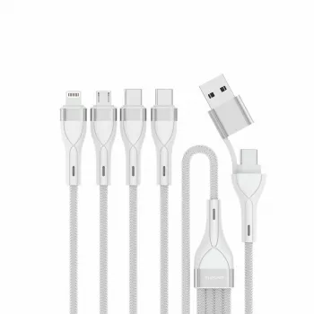 4smarts 541024 Cavo USB 1,2 m USB A/USB C USB C/Micro USB-A/Lightning bianco (541024)