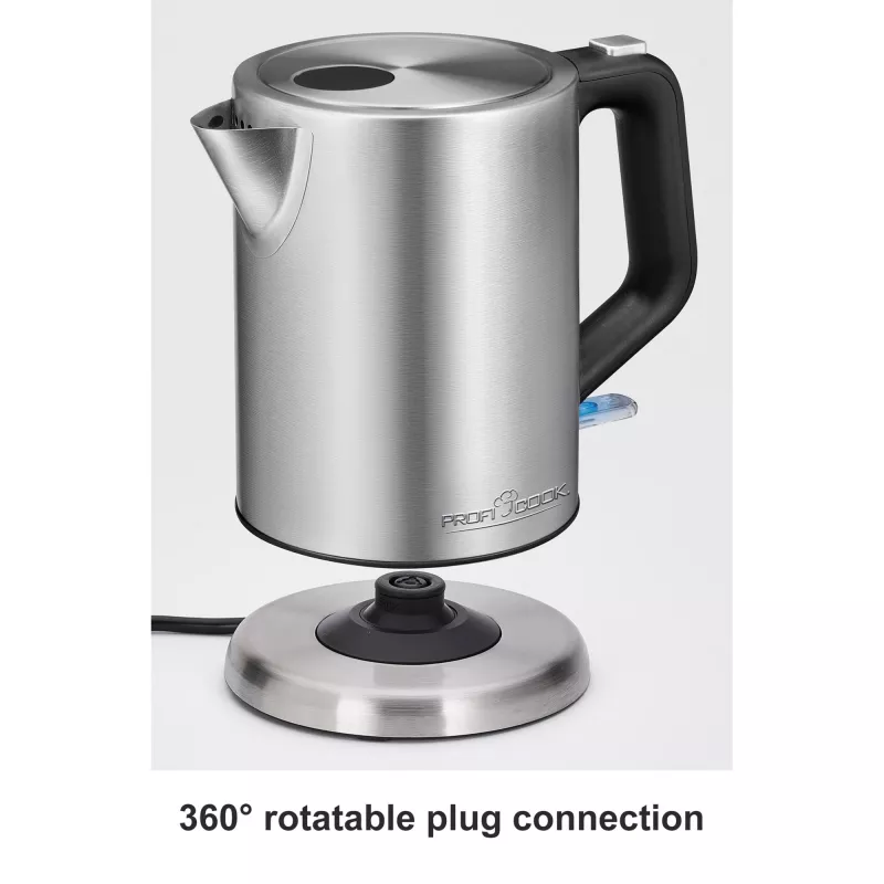ProfiCook PC-WKS 1106 1 l 2200W nero – bollitore in acciaio inox (501106)
