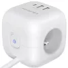 Power Cube QOLTEC 52547 ciabatta 3×prese AC, 2×USB-A, 1×USB-C PD 20W