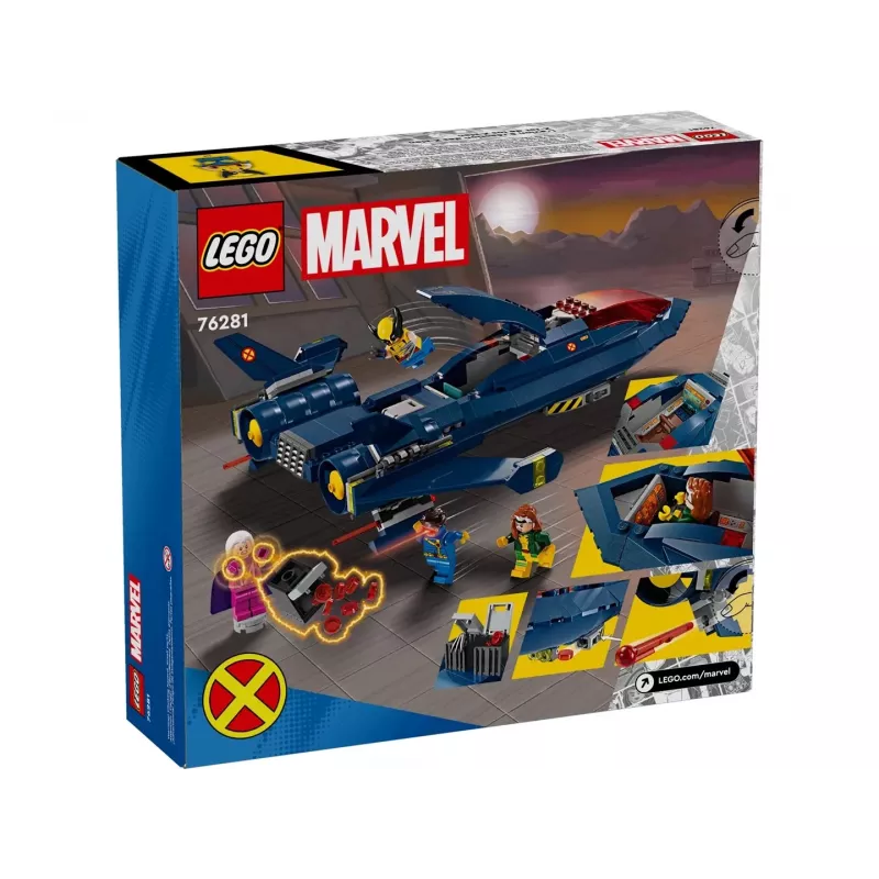 Giocattolo da costruzione LEGO Marvel Super Heroes X-Jet 76281 con 5 minifigure