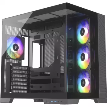 Case PC Silentware View A-RGB nero VIEWSchwarz — case Mid-Tower con illuminazione A-RGB