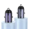 Caricabatterie da auto usams C38 30W — 1x USB-A + 1x USB-C ricarica rapida