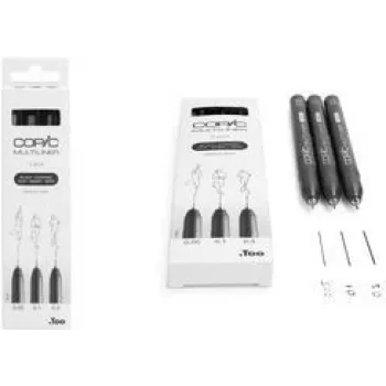 COPIC Multiliner Fineliner nero 0.05 + 0.1 + 0.3 mm, 3 pz. (22075631)