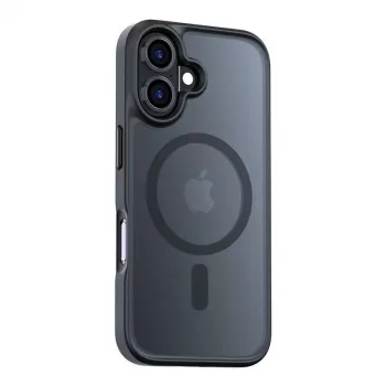 Custodia protettiva Torras Guardian Magnetic Series per iPhone 16 Plus – nero, supporto magnetico, profilo sottile