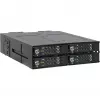 ICY DOCK - ToughArmor MB720MK-B V3 - 4x PCIe 4.0 M.2 NVMe a 4x OCuLink in 1x vano 5,25 telaio mobile in metallo nero con blocco a chiave (compatibile Tri-Mode)