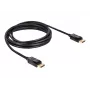 Cavo DisplayPort DeLOCK 82424 3 m maschio-maschio oro nero