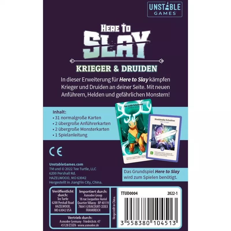 Here to Slay - Guerrieri e Druidi, espansione gioco di carte