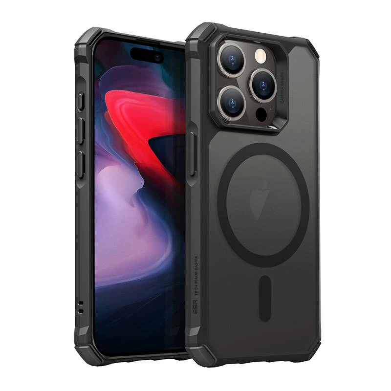 Custodia ESR Air Armor per iPhone 15 Pro, MagSafe (nero)