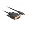Adattatore per cavo video LANBERG CA-CMDV-10CU-0030-BK, USB Type-C a DVI-D, 3 m, nero