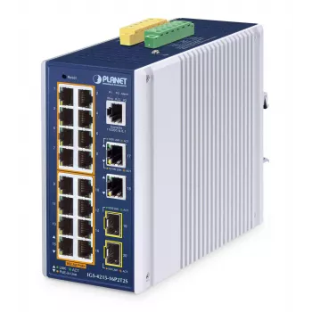 Switch managed PLANET IP30 16 porte L2/L4 Gigabit Ethernet PoE