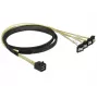 Cavo SCSI DeLOCK 85685 nero giallo 1 m 1 x Mini SAS HD SFF-8643 4 x SATA 7 Pin