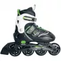 Pattini in linea regolabili per bambini taglia 33-36, verde/nero