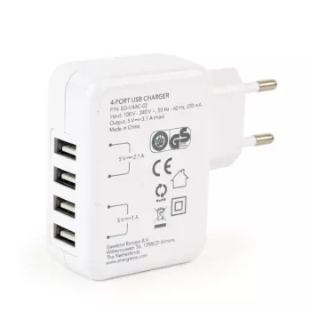 Caricabatterie USB universale bianco/4 porte EG-U4AC-02 GEMBIRD