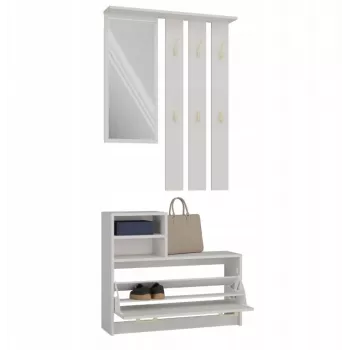 Armadio guardaroba Top e shop VERA Cashmere GS1 — 1800×850×240 mm, anta battente, specchio, 1 ripiano, 6 ganci
