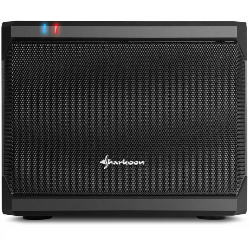 Sharkoon QB One nero - Midi/Minitower ITX, Mini-ITX 3,5 - Alimentatore PC/server dissipatore - USB, USB 2.0, USB 3.0