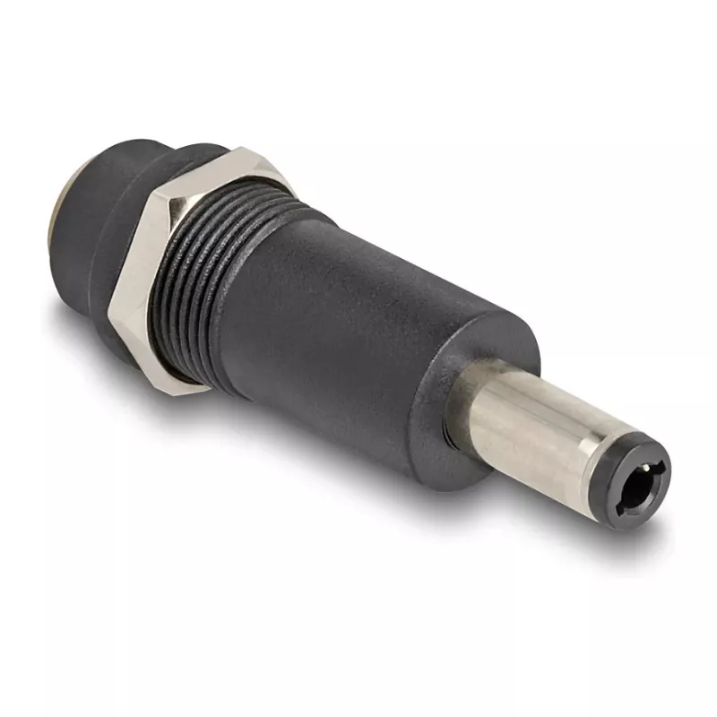 Adattatore DELOCK DC 5,5 x 2,1 mm (femmina) su DC 5,5 x 2,5 mm (maschio), nero