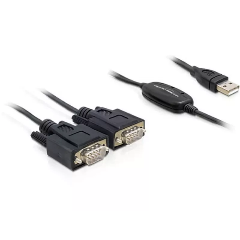 Cavo seriale DeLOCK 2x RS232/USB 2.0 nero 61886