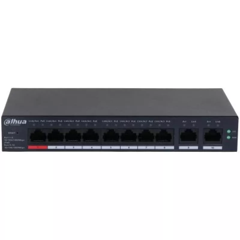Dahua Technology DH-CS4010-8GT-110 Switch di rete Managed L2 Gigabit Ethernet (10/100/1000) Power over Ethernet (PoE) nero