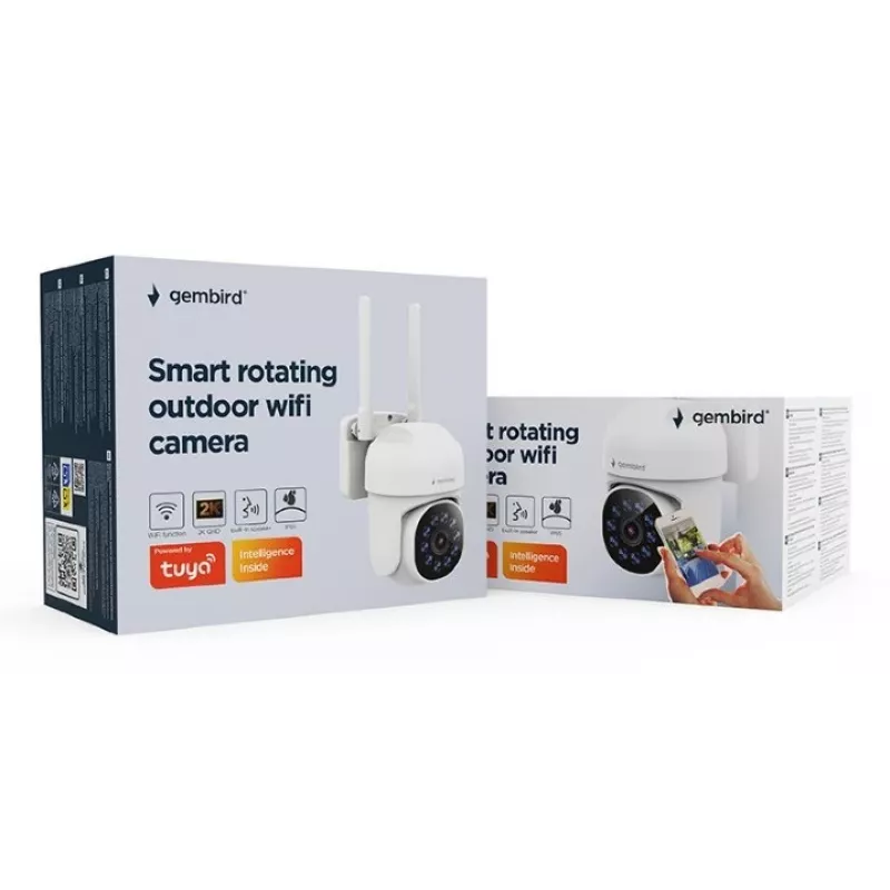 Telecamera di sorveglianza IP Gembird TSL-ODCAM-WRHD-01 2560x1440 esterno con filo wireless