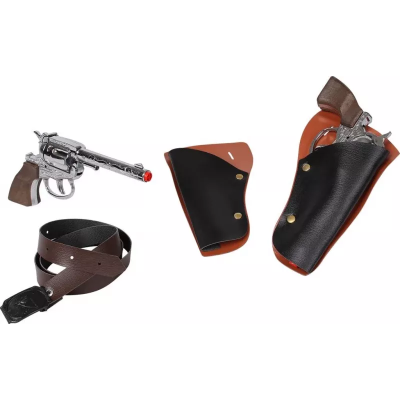 Set pistole giocattolo Pulio 155148/0 — 2 pistole revolver con cintura