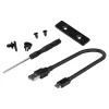 Case per SSD SAVIO AK-84 nero per unità M.2, USB 10 Gbit/s (Type-A / Type-C), alluminio + ABS