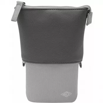 Astuccio morbido WEDO My Butler – tessuto, similpelle, poliestere; 170×80×60 mm; antracite/grigio