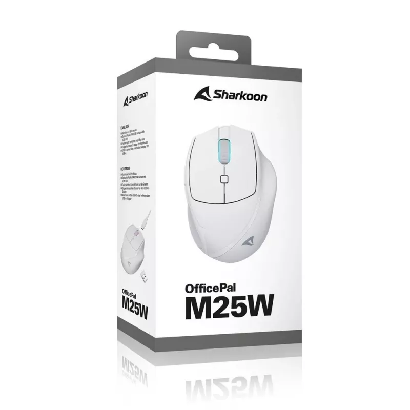 Sharkoon OfficePal M25W mouse da ufficio wireless, per destrorsi, 4000 DPI
