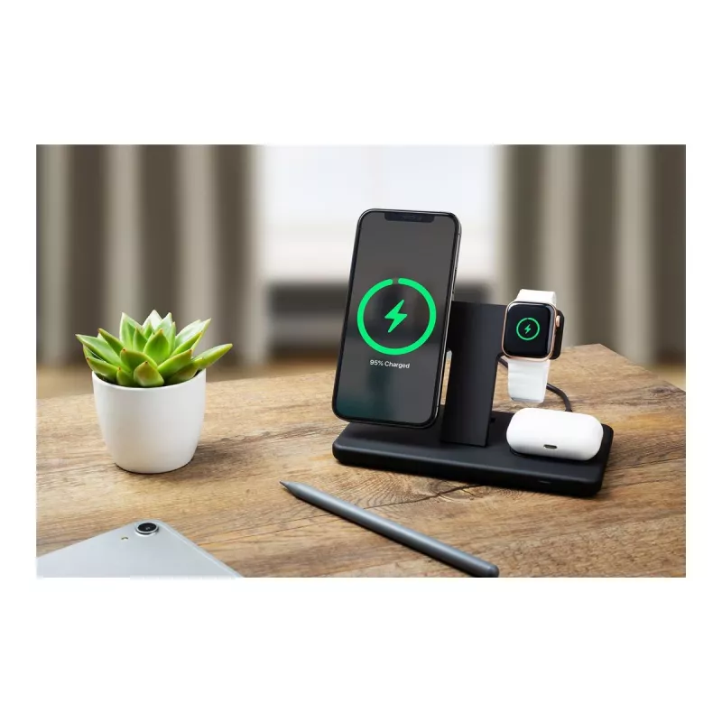 Fixed | MagPowerstation stazione di ricarica wireless 3-in-1 con supporto MagSafe | FIXMPOS-BK | nero