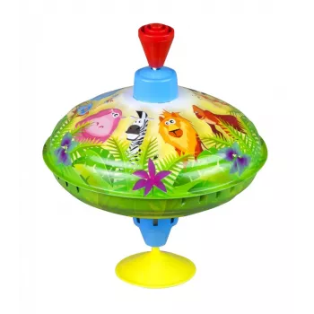 Trottola Lena Humming top animali selvatici 16 cm — trottola in legno di Lena, 16 cm di diametro