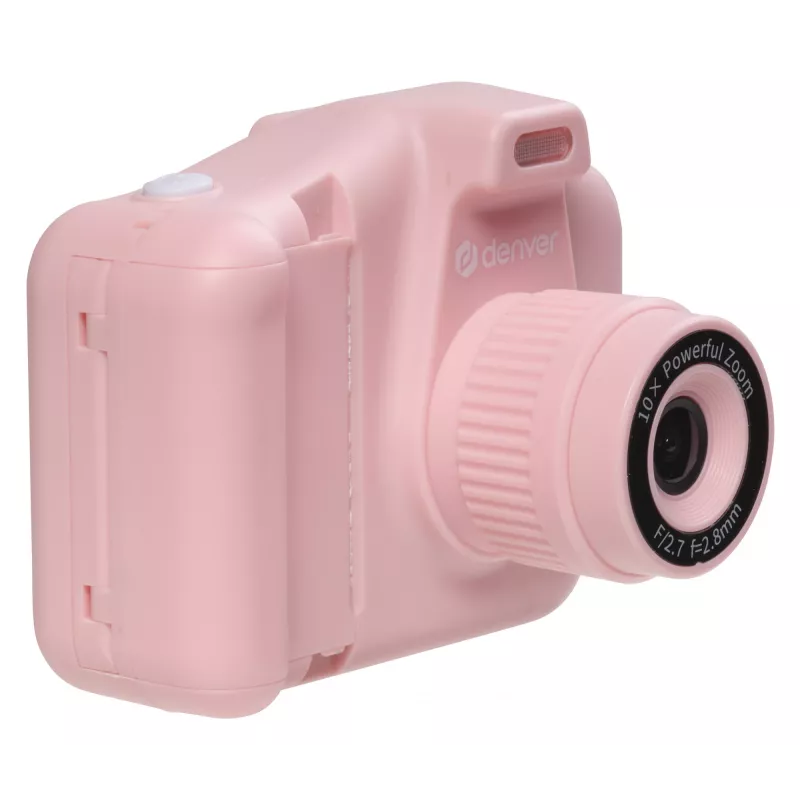 Denver KPC-1370P fotocamera digitale per bambini con stampante termica, LCD da 2,8 pollici, 48 MP, video 1440p, rosa