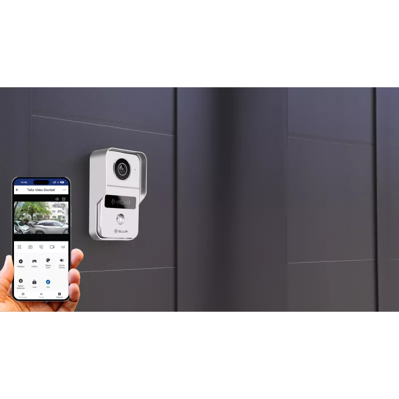 Videocitofono Tellur TLL331511 1080P con funzione di sblocco e campanello interno