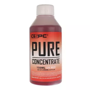 Concentrato refrigerante XSPC Pure 150 ml — additivo rosso UV-safe per sistemi di raffreddamento a liquido