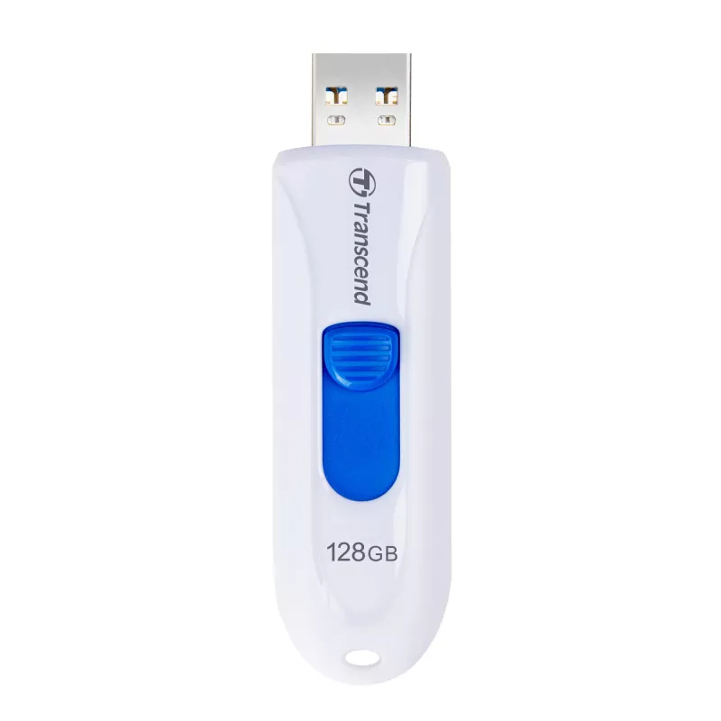 Transcend JetFlash 790 TS128GJF790W chiavetta USB, 128 GB, USB 3.1 Gen 1, connettore retrattile, bianco