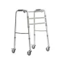 Deambulatore VITEA CARE PPC013VC — rollator a 4 ruote in alluminio, altezza regolabile 81,5–91,5 cm, ruote da 8 cm, larghezza 550 mm, peso max utente 110 kg