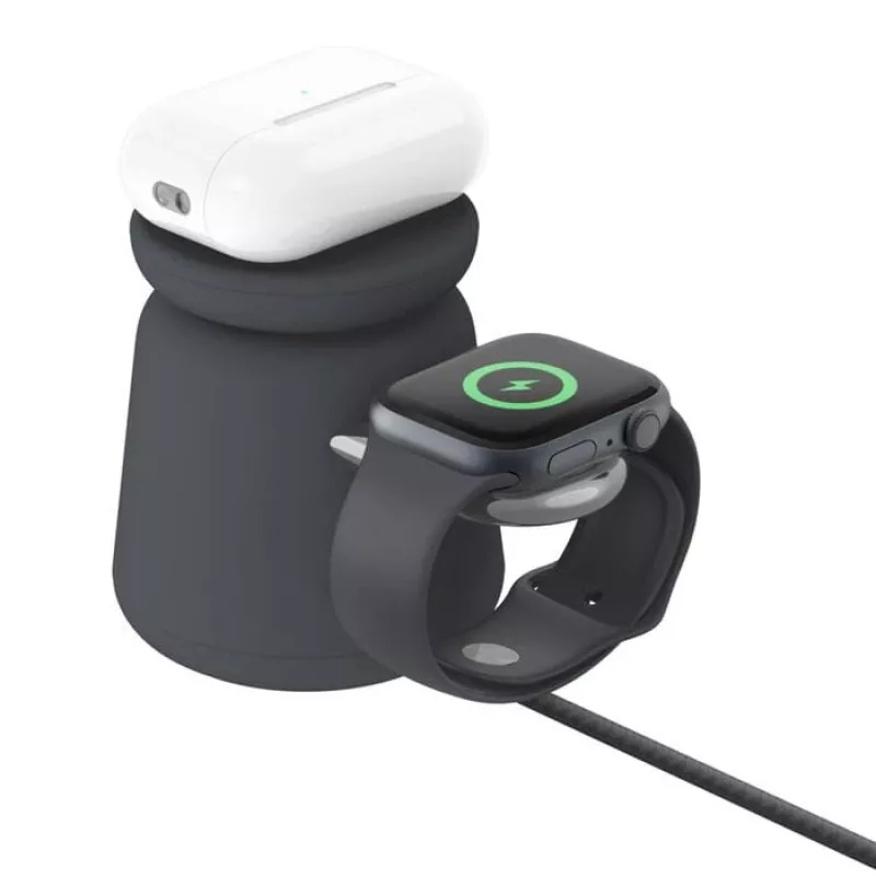 Caricatore wireless Belkin WIZ027VFH36 2‑in‑1 magnetico Qi2 15W per iPhone e Apple Watch
