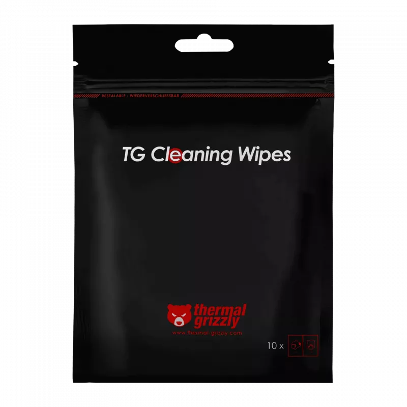 Thermal Grizzly TG-CW-10 Salviette detergenti per pasta termica, 10 pz.