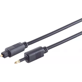 Cavo audio ottico ShiverPeaks 69014-3.0 connettore maschio Toslink su convertitore 3,5 mm, 3 m, cavo 4,0 mm