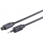 Cavo audio ottico ShiverPeaks 69014-3.0 connettore maschio Toslink su convertitore 3,5 mm, 3 m, cavo 4,0 mm