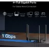 Router da tavolo MERCUSYS MR25BE EasyMesh Wi‑Fi 7 dual‑band 2,4/5 GHz, 3600 Mbit/s, 3× Gigabit-LAN, 4 antenne esterne