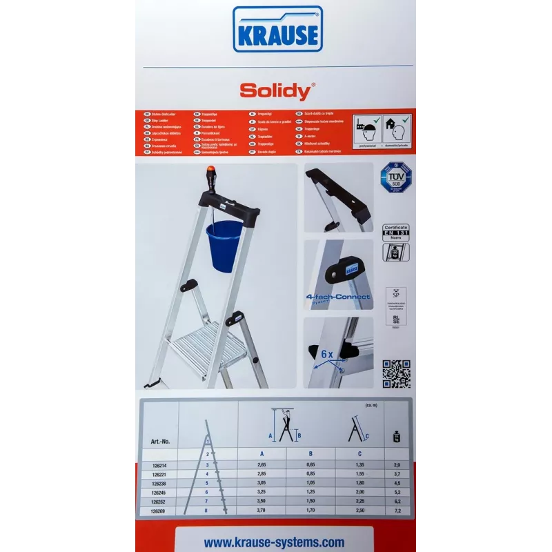 Scala autoportante SOLIDY 4 gradini KRAUSE
