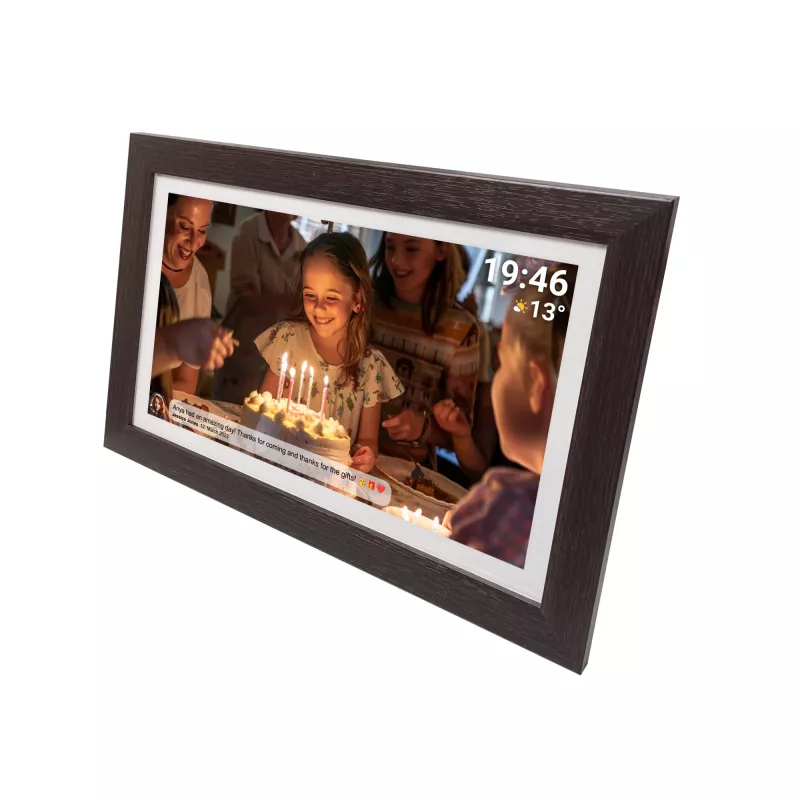 Denver PFF-1543DW cornice digitale marrone 39,6 cm (15,6 pollici) touchscreen Wi-Fi