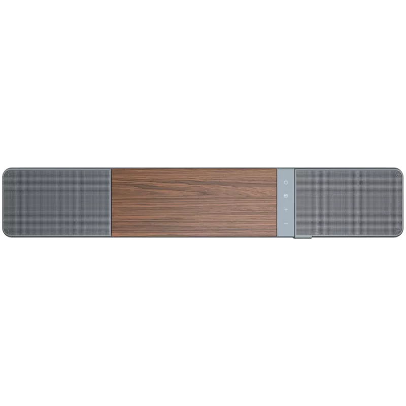 Soundbar KLIPSCH Flexus CORE 100 — 2.1 canali, 100 W, subwoofer integrato, grigio/noce