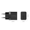Caricabatterie da parete Crong Ultra Compact GaN 35W PD 3.0 2x USB-C (nero)